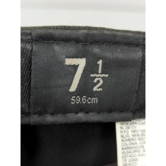 LMB New Era 59Fifty Vaqueros Unión Laguna fitted Black Cap Hat 7 1/2 - Picture 10 of 11